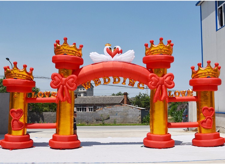 兰州红色婚庆气模拱门